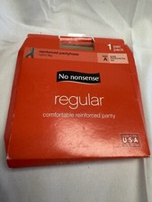 No Nonsense Regular Nylon Leg Off Nude Reinforced Toe Pantyhose Size A New 2013