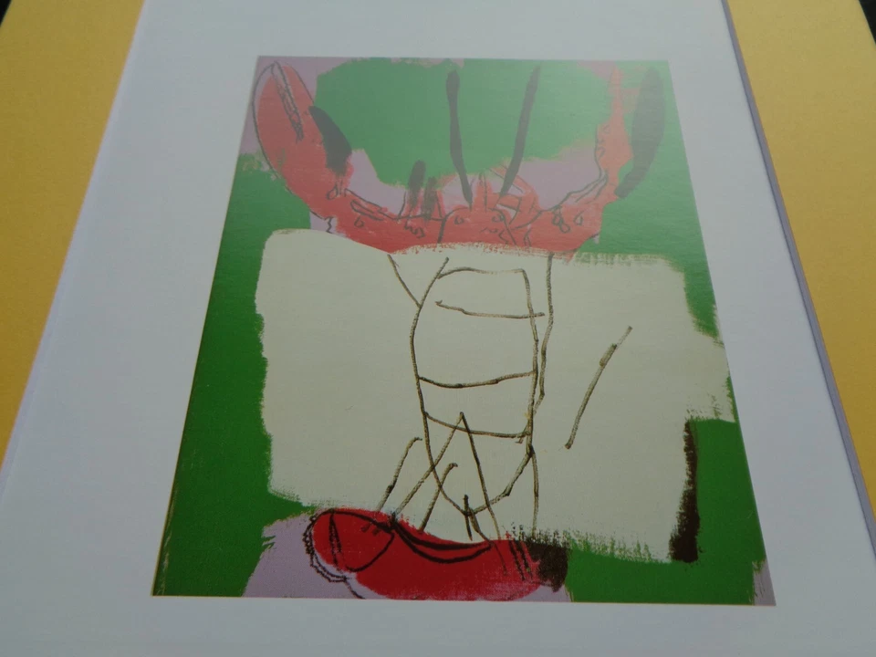 Impresión de arte pop Andy Warhol y Jean-Michel Basquiat titulada garras rojas langosta Foto 4 de 4