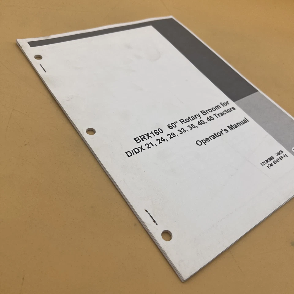 CASE BRX160 60" Rotary Broom D/DX21-24-29-33-35-40-45 Tractor Operator's Manual - Image 2 of 4