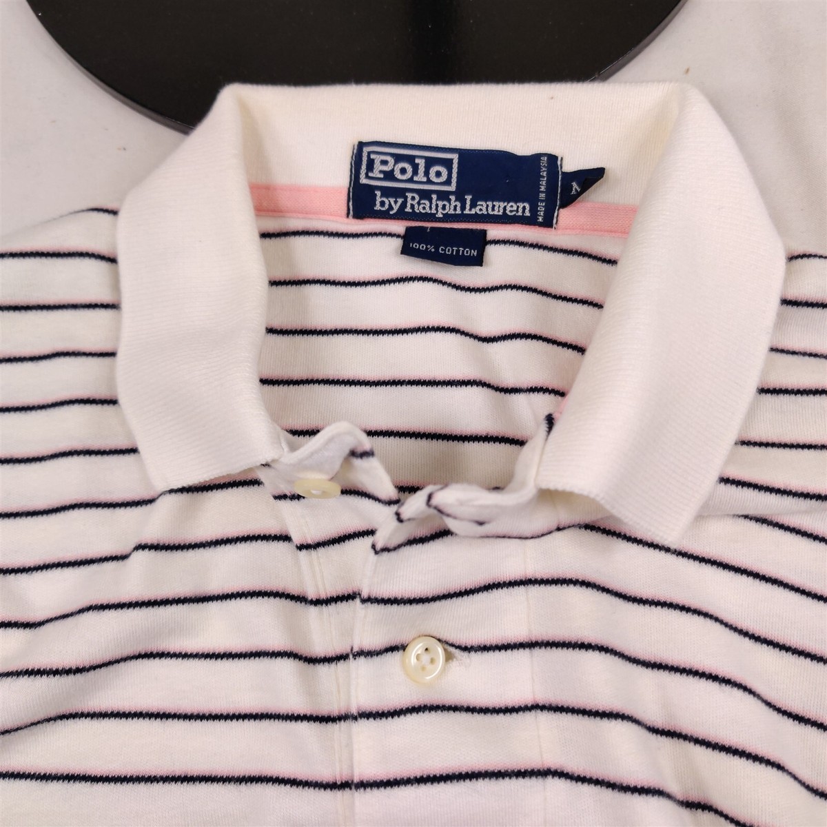 トップス 80s polo ralph lauren cooton kinit polo Polo Ralph Lauren Polo Shirt VTG 80s 90s Orange with Green Red