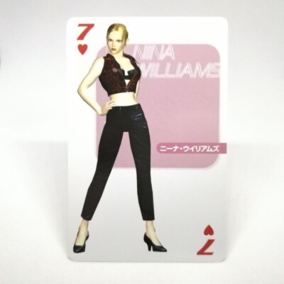 7 NINA WILLIAMS Heart Tekken 3 Playing Cards Orico Card Not for Sale Namco Japan
