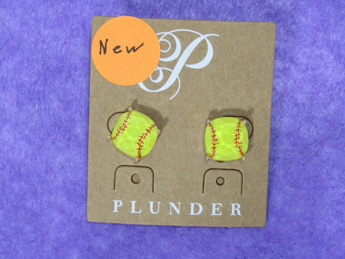 Plunder baseball earrings sale