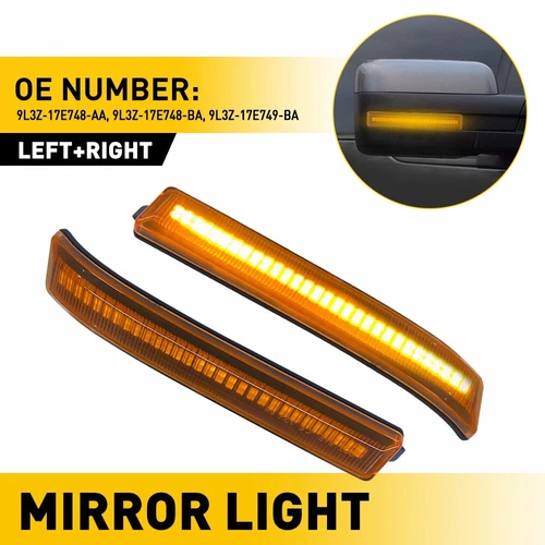 LED Side Mirror Amber Lens Turn Signal Light Lamps For Ford 2009-2014 F150 F-150
