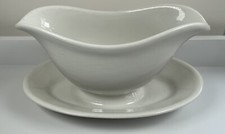 Doppelseitige Sauciere wei&szlig; Porzellan Aufsatzteller P Regout & Co Maastricht