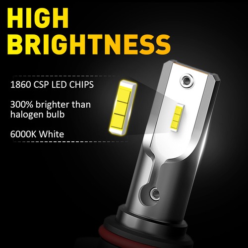 2PCS CANBUS 6000K White 32000LM 9005 HB3 LED Headlight Bulbs High Low Beam USA - Picture 3 of 17