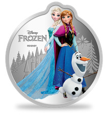 Pamp Mmtc Disney Frozen 1 oz Colorized Silver Coin - In Capsule & Box w/ Coa