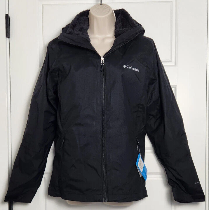 NWT Columbia Gulfport Fleece Interchange Jacket Omni-Tech Black $210