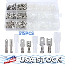 315X Male Female Assortment Spade Terminals Kit Electrical Wire Crimp Connectors