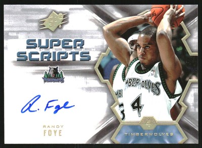 2007-08 SPx Super Scripts #RF Randy Foye Auto - NM-MT