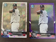 2018 Bowman Chrome Domingo Acevedo Purple Mojo Refractor /250 + Sapphire (2cd)