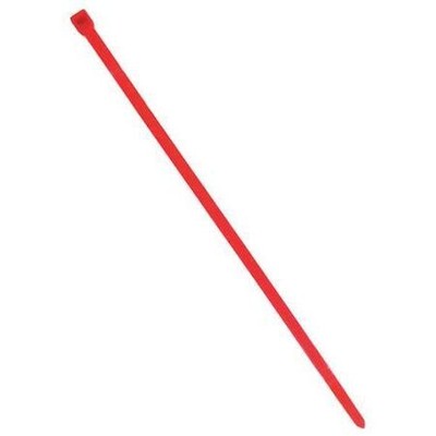 Power First 36J226 Cable Tie, 12 In L, 3 1/4 In Max Bundle Dia., Red, Nylon