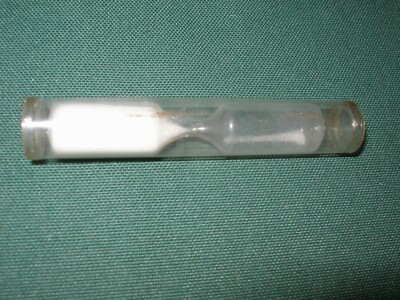 Vintage Egg Timer Glass Replacement Part with White Salt Like Granules