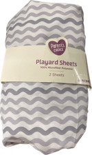 Parents Choice Playard Sheets- Gray NWT 2 Sheets