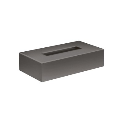 Universal Circular Tissue Box Tissue Box in Brushed Black Chrome, 42873340