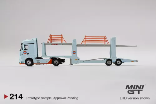 Mini GT 1:64 Mercedes-Benz Actros w/ Car Carrier trailer #214 - Picture 4 of 6