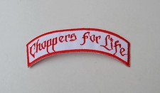Choppers For Life,Patch,Aufnäher,Vintage,Old School,Badge,WCC,Red & White