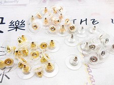 60P Gold/Silver Earring Backs Stoppers Findings Ear Post Nuts Jewelry Finding