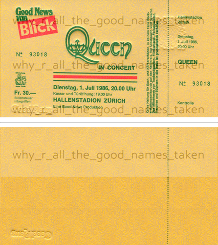 QUEEN 👑 MUSIC GROUP ARTIST 🎸 Reproduction CONCERT TICKETS 🎟️ Individual Sale - 第 92/102 張圖片