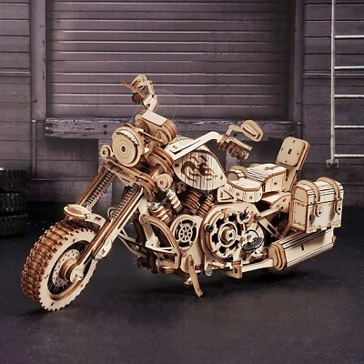 ROKR 3D Holz Motorrad Modell Bausatz Puzzle Kinder Geschenk Montage Spielzeug
