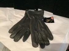 NEW WITH TAG AUTHENTIC MEN  S L BLACK DEER SKIN LEATHER GLOVES MUST SEE NO RES