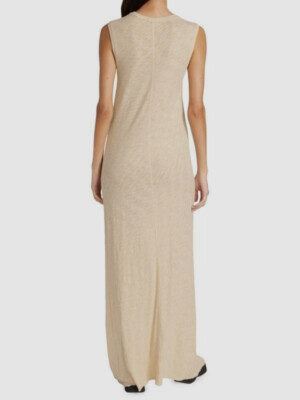 $295 ATM Women's Beige Cotton Spray-Painted Jersey Sleeveless Maxi Dress  Size XS | eBay
