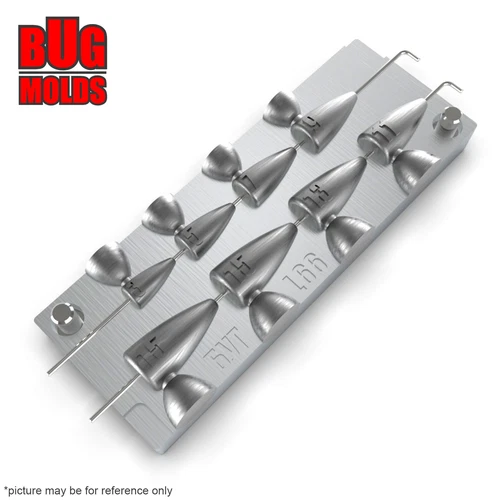 Fishing SinkerMold  AluminiumFishing Mold Lure making Lead Molds Carolina Bullet