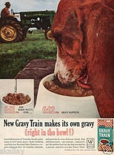 1964 Print Ad of General Foods Gaines Gravy Train Dog Food w John Deere Tractor