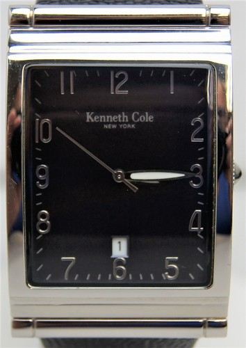 KENNETH COLE U54-03-KC1189 Gray Dial Stainless Steel Mens Quartz Watch w/ Box - Picture 4 of 10