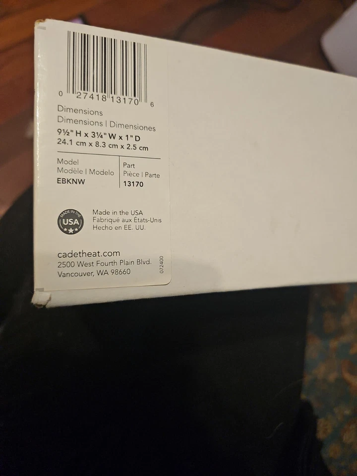 Cadet EBKNW SoftHeat 25 Amp Thermostat White - Image 2 of 2