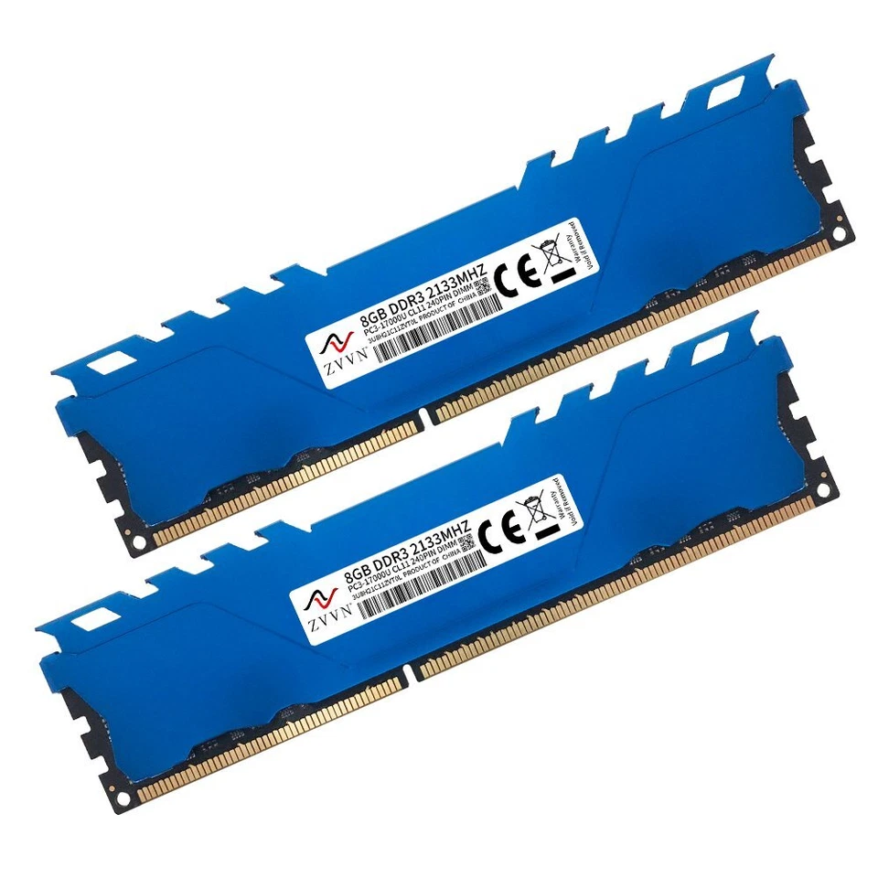 32GB 16GB 8GB DDR3 2133MHz OC PC3-17000 CL11 240Pin Desktop XMP Memory ZVVN Blue - Image 4 of 4