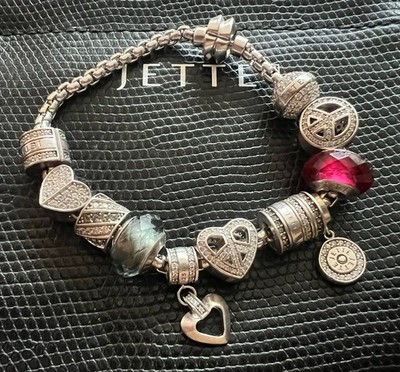 Jette Joop Pure Passion Bead Bracelet & 10 Original Beads & 1 Stopper Silver 
