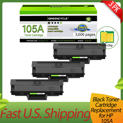 3 PK 1105A 105A High Yield Black Toner For HP Laser MFP 137fnw 137fwg 135wg 135a