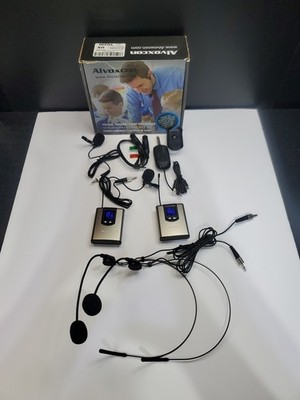 Alvoxcon TG2 Dual UHF Wireless Headset Lavalier Microphone System