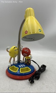 M&M's Goose Neck Yellow Red Characters Electric Collectible Desk Lamp