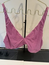 Joyspun Women s Wire-Free Plunge Bralette Adjustable Straps Soft Purple Size M