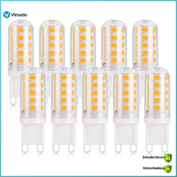 Led Lampe G9 Warmweiß 2700K 3W 410 Lumen Energiesparend 10Er Pack Nicht Dimmbar-image