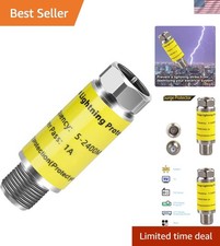 Surge Lightning Protector for Cable TV,Surge Protector for TV Antenna & Satel...
