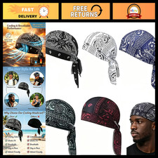 Cooling Headscarf Cap, Breathable Bandana Beanie, Sweat-Wicking Elastic Fit for