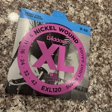 D'Addario EXL120 Electric Guitar Strings 09-42 Super Light