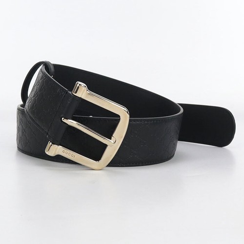 Gucci Belt Authentic Microguccissima Black Gold Size 70 Mens From Japan