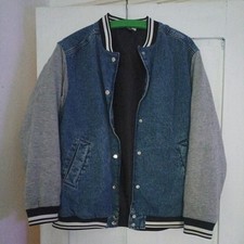 H&M Oversized denim bomber jacket. EUR XS