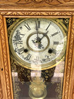 Antique 8 Day Merchant Line Calendar New Haven Clock Gingerbread Mantel Or Wall — photo 7
