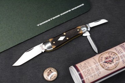 NEW Great Eastern Cutlery - Geppetto Whittler Chocolate Checkered Richlite
