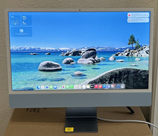 Apple iMac 24 Inch - 256GB SSD, M3, 8GB, 10-Core GPU Blue - MQRQ3LL/A - SEE PICS