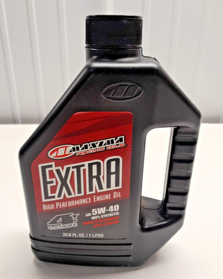 Maxima 4T Extra High Performance 100% Synthetic Racing Oil 5W40 1 Liter Bottles