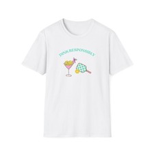 Dink Responsibly cocktail illustration T-Shirt | margarita palm lemon
