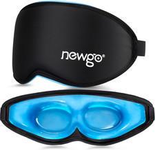 NEWGO Cooling Gel Eye Mask, 3D Blocking Lights Weighted Sleep Mask, Reusable Zer
