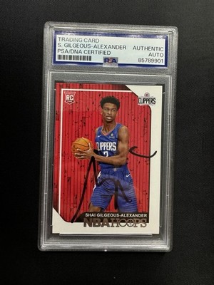 Shai Gilgeous Alexander Signed Autographed 18-19 Hoops Rookie Card