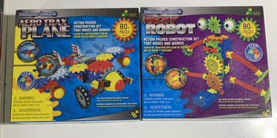 Techno Gears Wacky Robot Construction Set  NEW SEALED Plus Used Aero Trax Plane