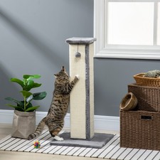 Image of Cat Scratching Post 81cm Cat Scratcher w/ Hanging Ball, Soft Plush